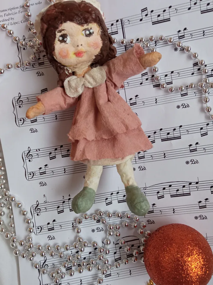 Adorable "Hugging" Doll - Handmade Christmas Ornament with Free Shipping! Christmas tree toy. Home decor indoor