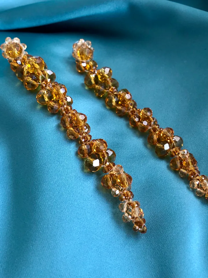 Cluster Drip Beaded Earrings
