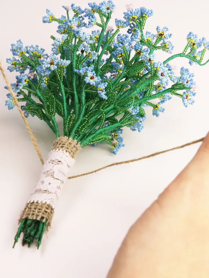 Beaded Flowers pattern | forget me not forget | Seed bead patterns | Beadwork pattern | Digital Download - PDF