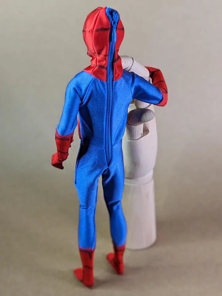 Blue & red cosplay Spider bodysuit for 12-inch fashion male dolls