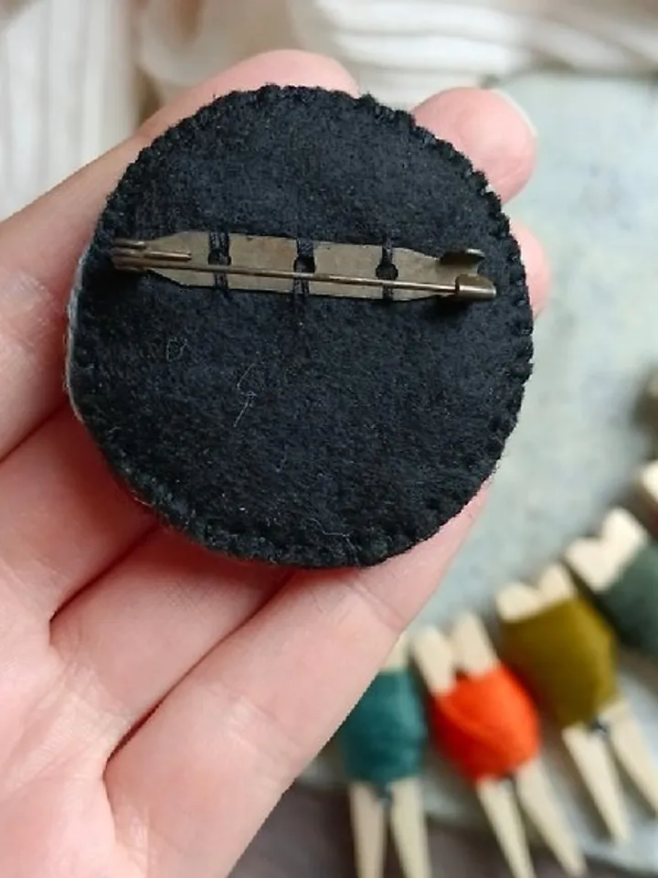 Landscape brooch Tiny landscape Pin Art Gift