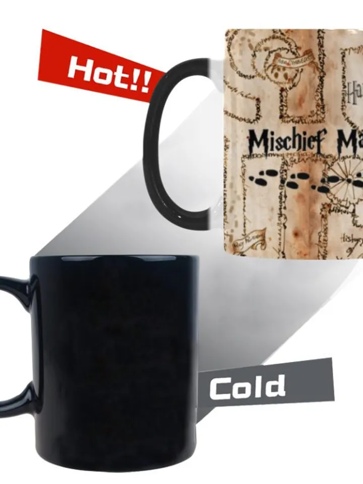 Harry Potter Mischief Managed Mug - Marauder's Map Heat Changing Mug