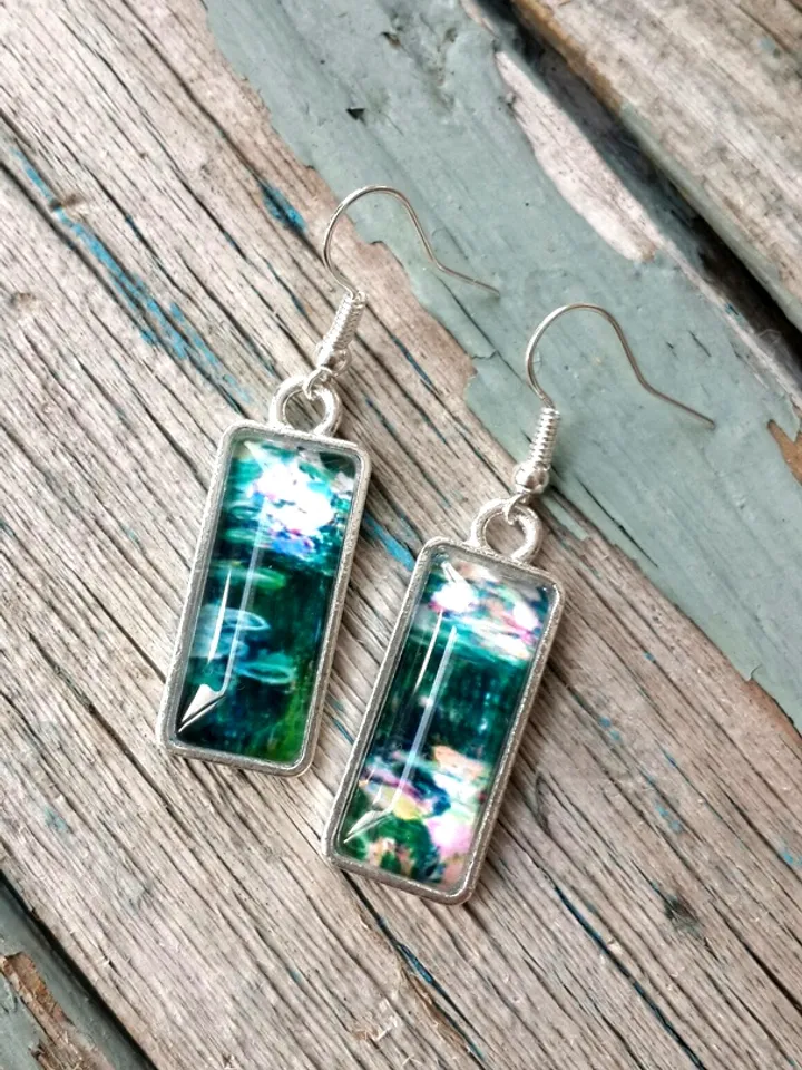 Claude Monet Water Lilies Earrings