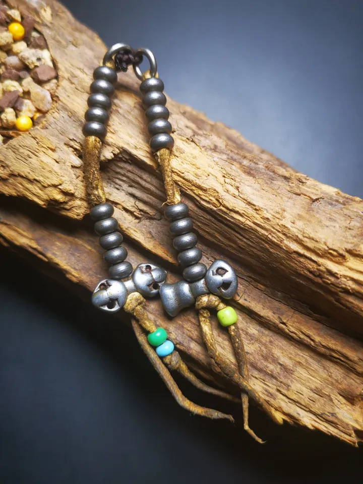 Gandhanra Handmade Tibetan Buddhist Mala Counters,Prayer Bead Counters,with Dorje and Vajra Pendant,Made of Cold Iron