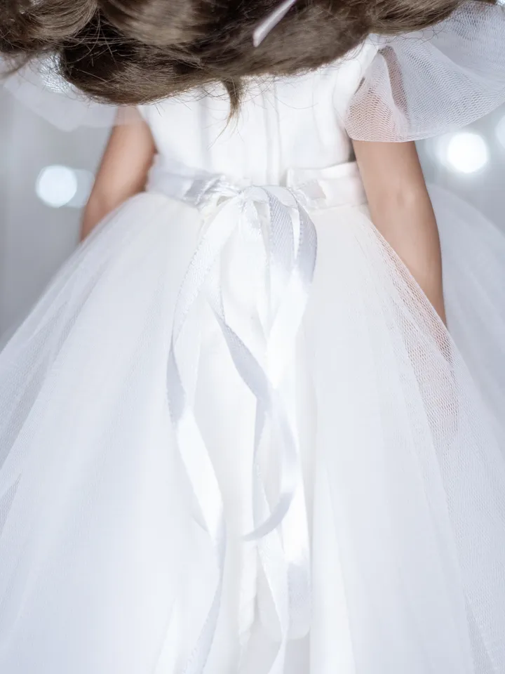 Beautiful White dress for Paola Reina doll 13 inch, Doll clothes, Paola Reina clothes, Dolls outfit, Fluffy doll dress