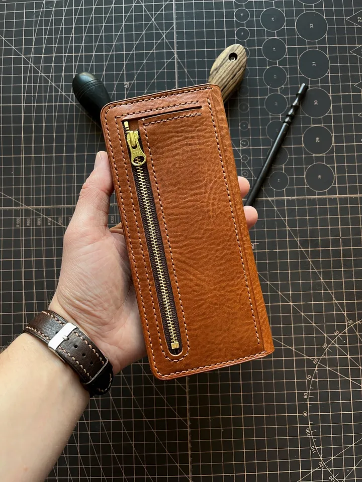 PDF Pattern long wallet - Pattern of a leather wallet - Download PDF. & video TUTORIAL