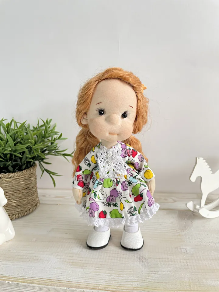 Handmade Textile Doll Art Doll Waldorf Doll Inspiration Birthday Gift for Girl