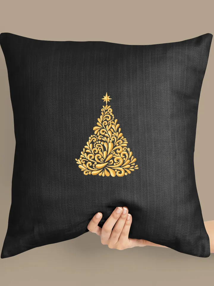 Christmas tree embroidery design, Christmas machine embroidery pattern 3 size, Embroidery files christmas ornaments instant download #R21