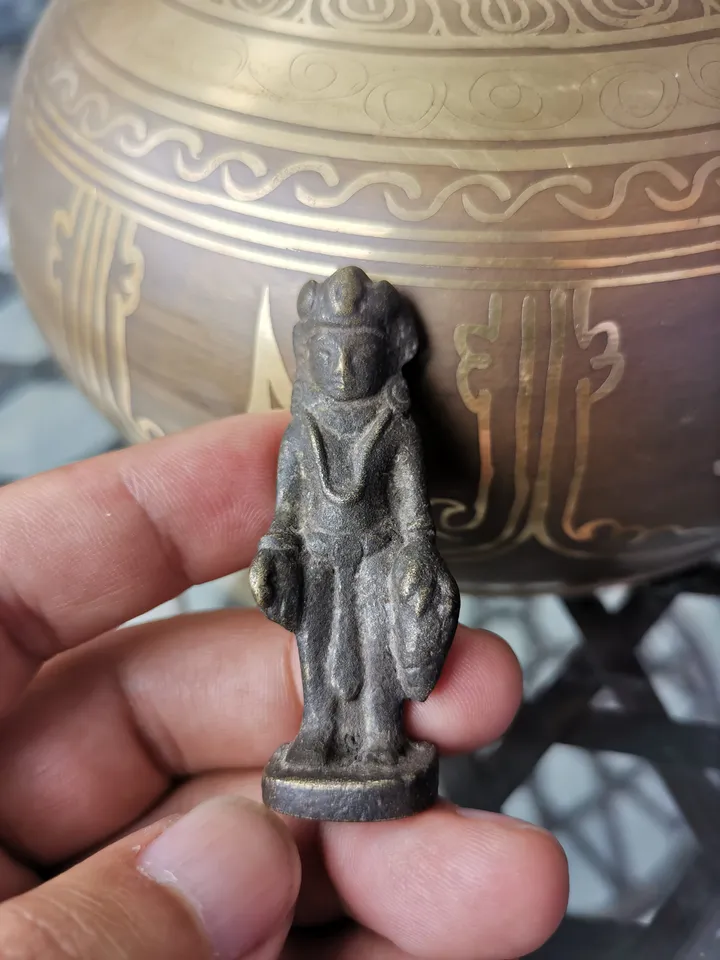 Gandhanra Antique Tibetan Buddha Statue,from Regong Tibet,70 years old