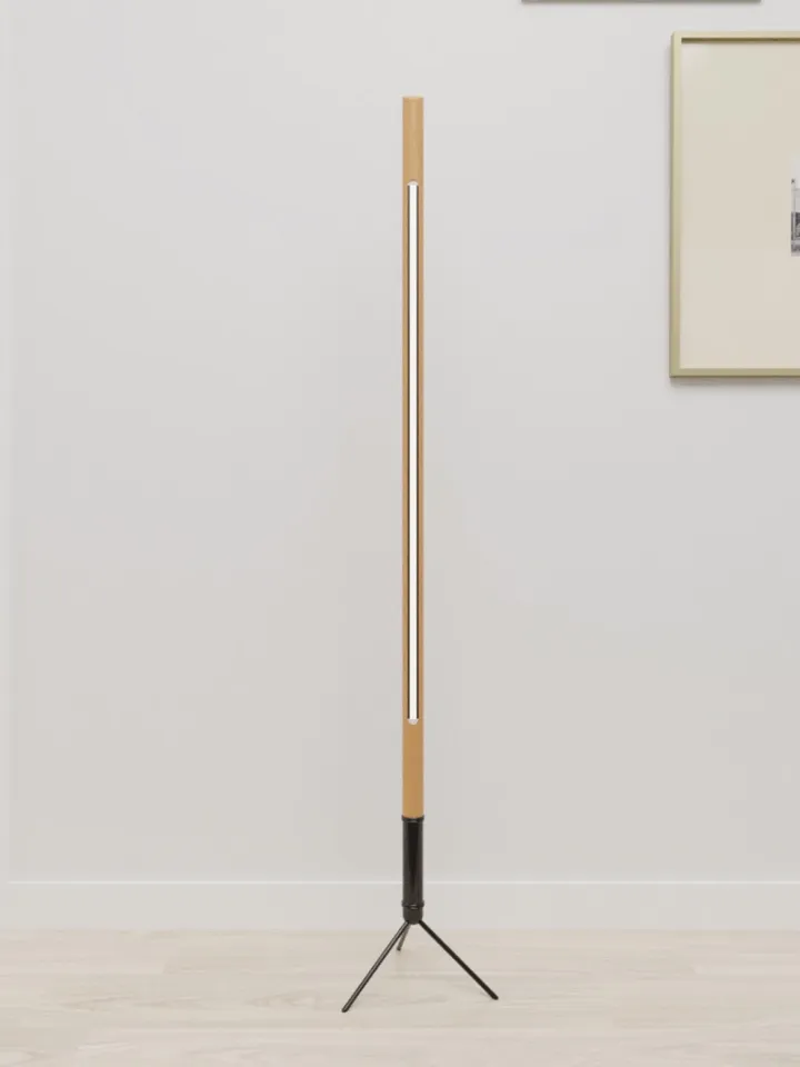 Modern minimalist wooden floor lamp