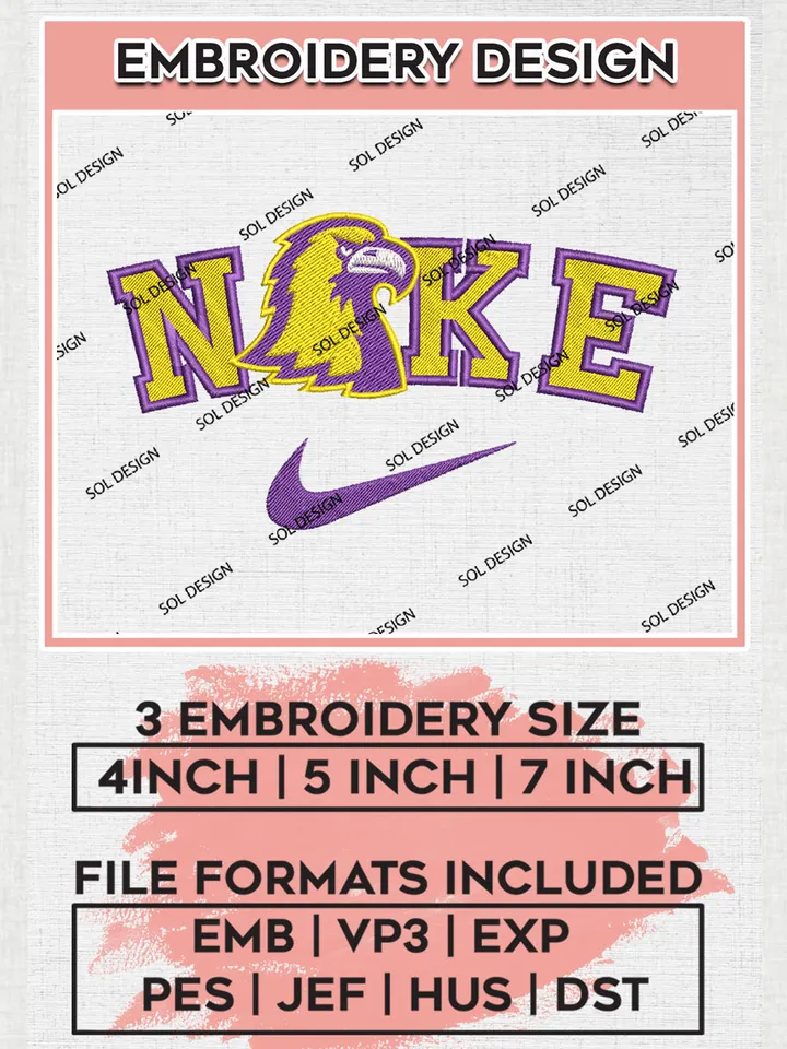 Nike Tennessee Tech Golden Eagles Machine Embroidery Design, NCAA Tennessee Tech Golden Eagles Embroidery Design files, NCAA Logo Embroidery Designs, NCAA Machine Embroidery Designs, Digital Download