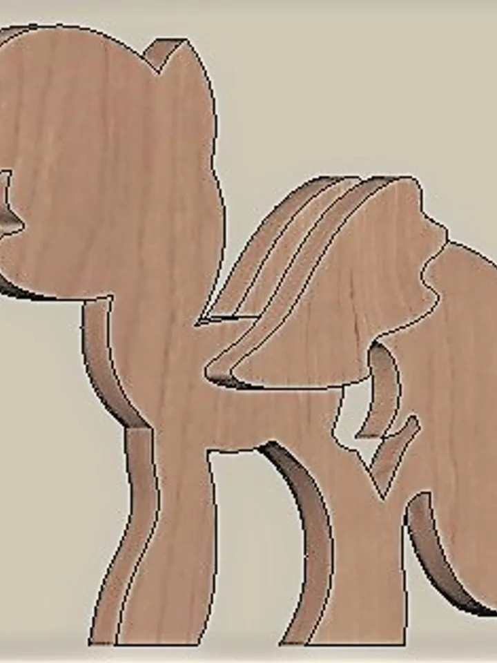 Digital Template Cnc Router Files Cnc Pony Files for Wood Laser Cut Pattern