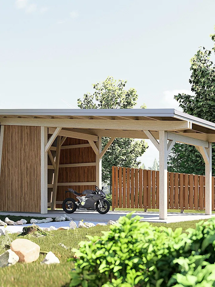 Modern Carport Blueprint,Modern Style Timber Pavilion Plan