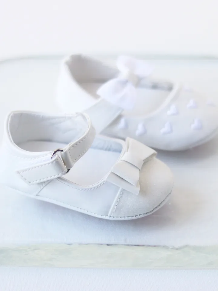 Baby Girl Baptism Shoes, Christening footwear Flower girl shoes cute white summer outfit