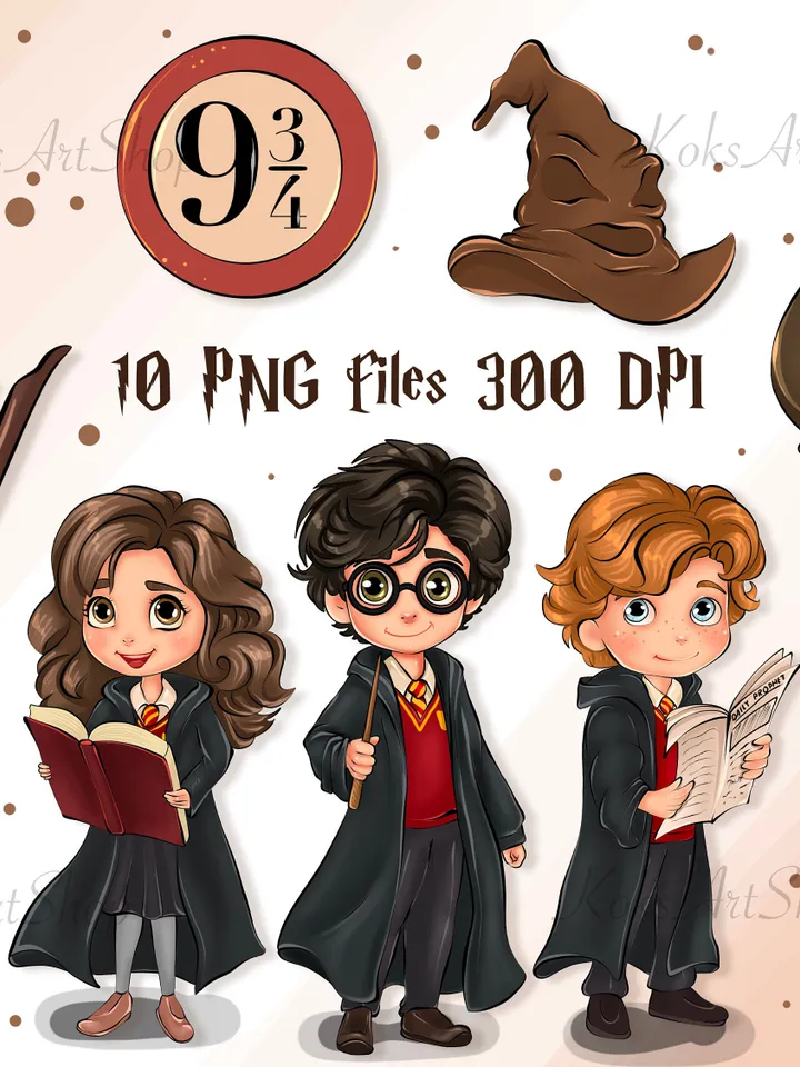 Wizard clipart, wizarding school clipart, magic clipart, magic school clipart, magic clip art, magic stickers, wizard stickers