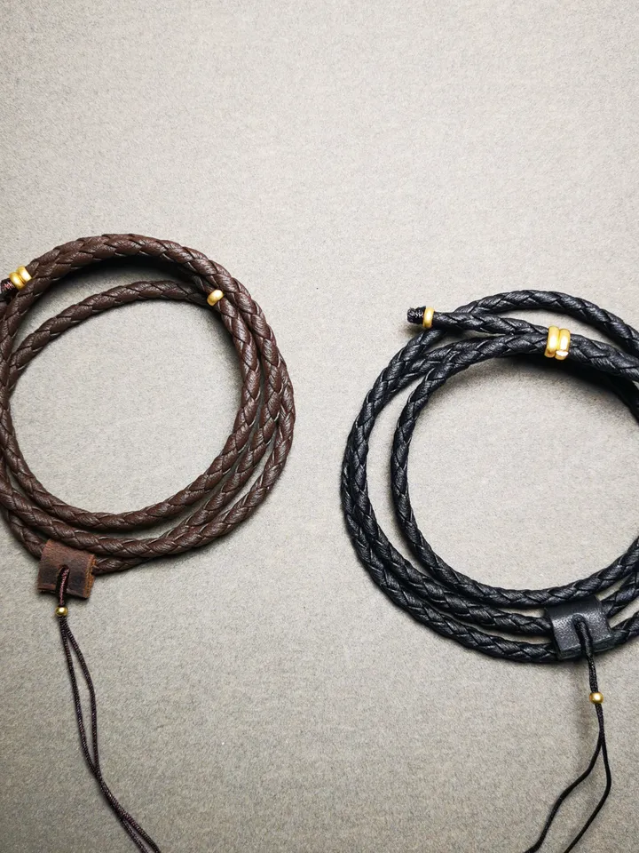 Gandhanra Handmade Leather Cord for Amulet Pendant,Necklace,can be adjustable
