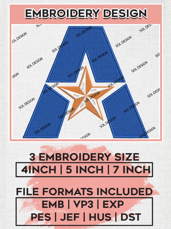 UT Arlington Mavericks Football Team Logo Embroidery Design Files, NCAA UT Arlington Mavericks Machine Embroidery, NCAA Teams, Game Day, 3 sizes, NCAA Machine embroidery designs, Digital Download