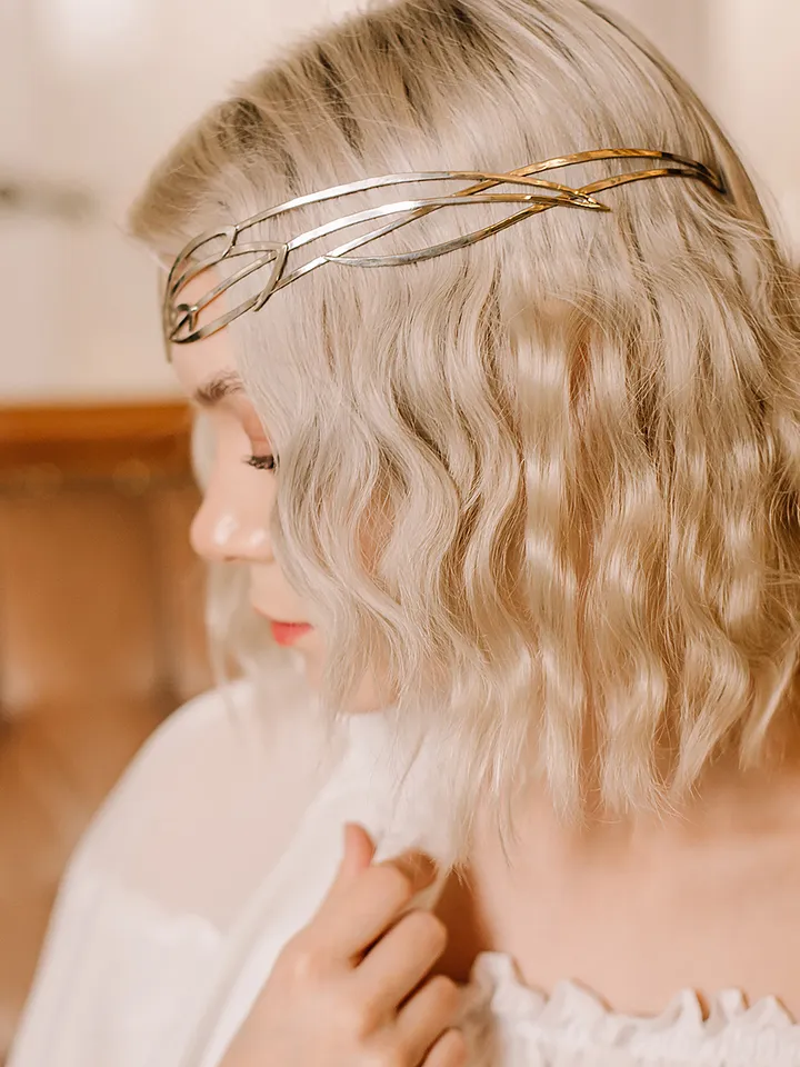 Jewelry for modern elves and fairies Elven style diadem bridal tiara art nouveau circlet Fantasy Fairy Wedding Veronika