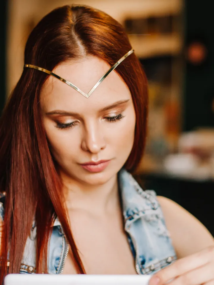 Minimalistic romantic casual styled diadem, fantasy wedding bridal headpiece, elven jewelry Milano