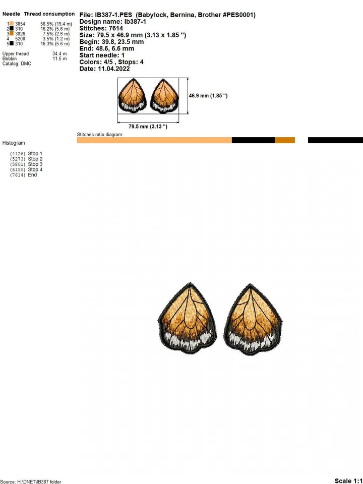 Free Standing Lace Butterfly Wings Earrings set machine embroidery design FSL pattern digital embroidery design jewerly embroidery motif