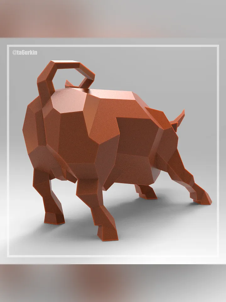 Welding Project Plans Drawings Charging Bull (DXF, PDF)