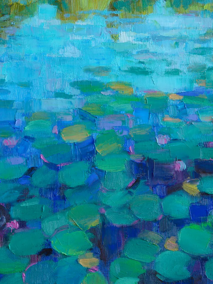 Pond with water lilies