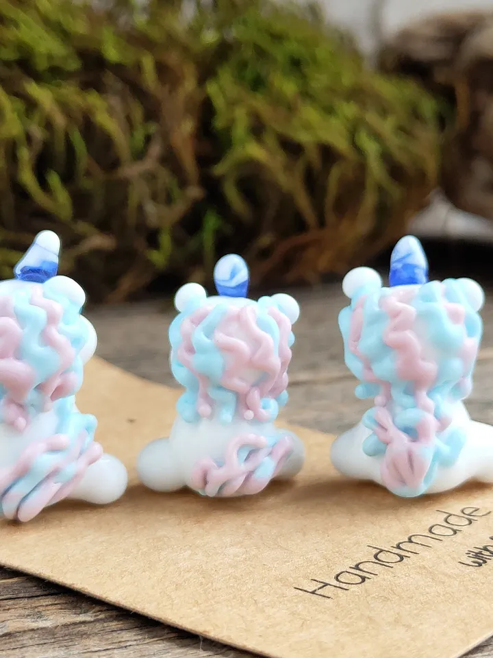 Tiny unicorn miniature, glass unicorn figurine, unicorn sculpture , unicorn totem or unicorn bead