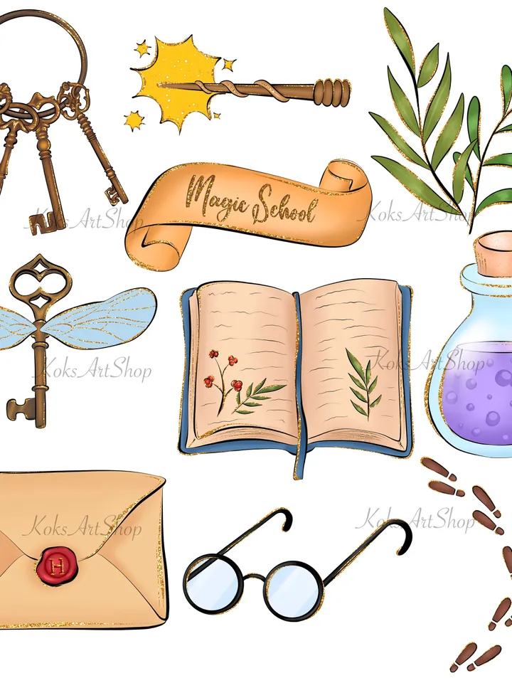 Wizards png, Wizards Clipart, Magic clipart, Magic PNG, Magic stickers, Magic school clipart, Magic school png, Magical school Clipart