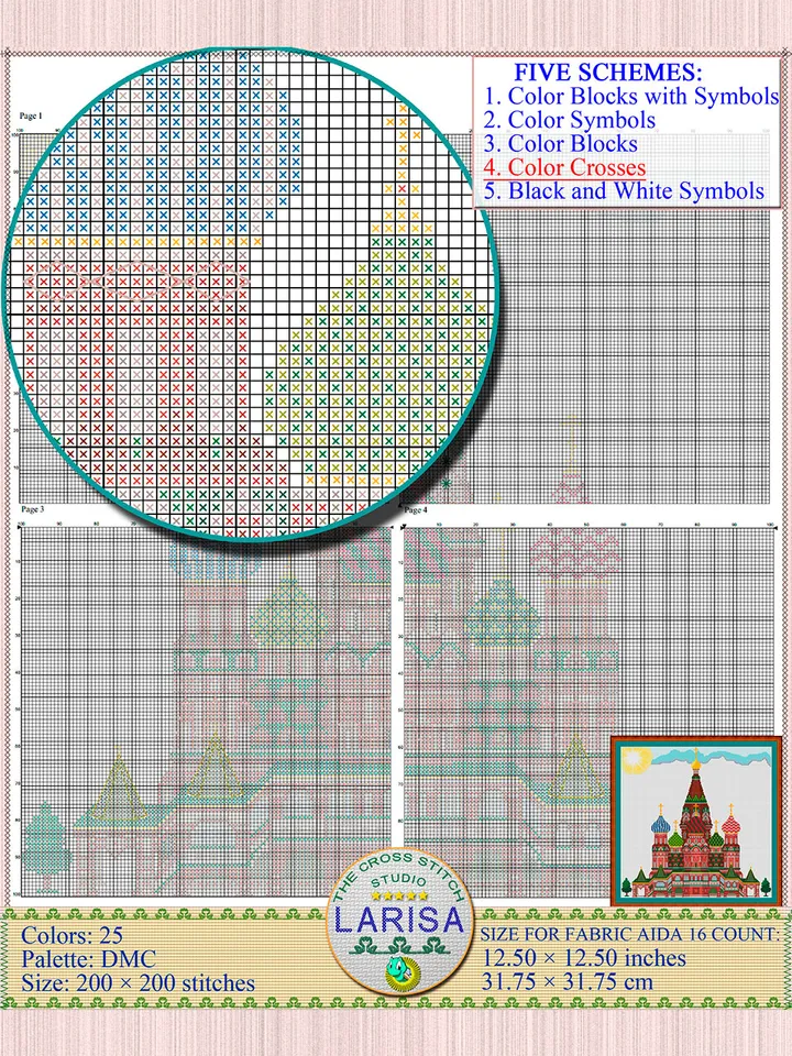 Saint Basil’s Cathedral Cross Stitch Pattern | The Cathedral of Vasily the Blessed