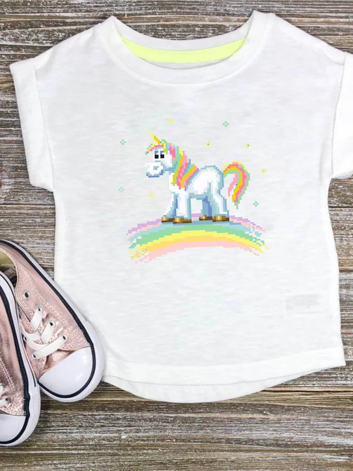 Rainbow unicorn cross stitch pattern download PDF Unicorn hand embroidery PDF Cute animal cross stitch chart, Little horse cross stitch #K11