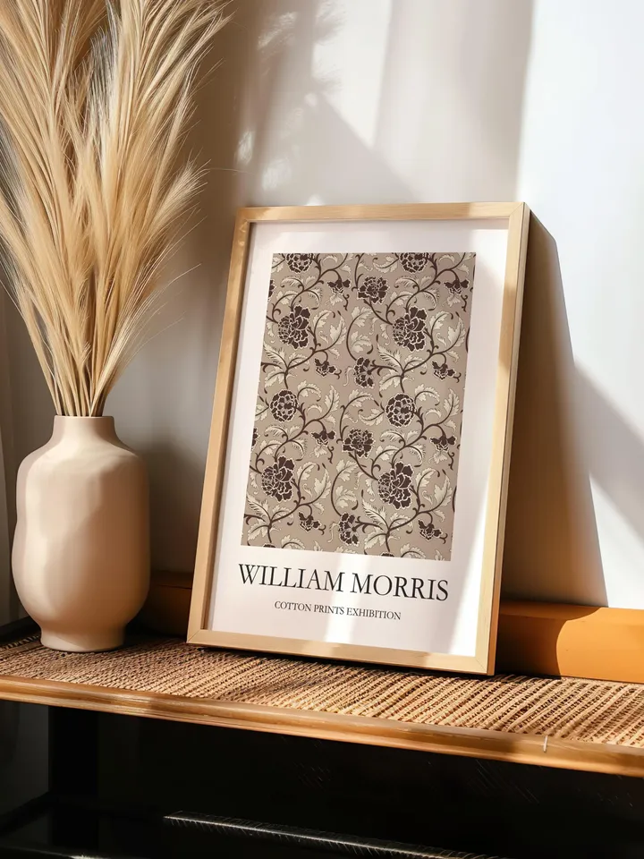 Vintage William Morris Poster Museum Style Wall Print Textile Pattern Digital Art Home Gallery Decor Classic Interior Design Piece Download