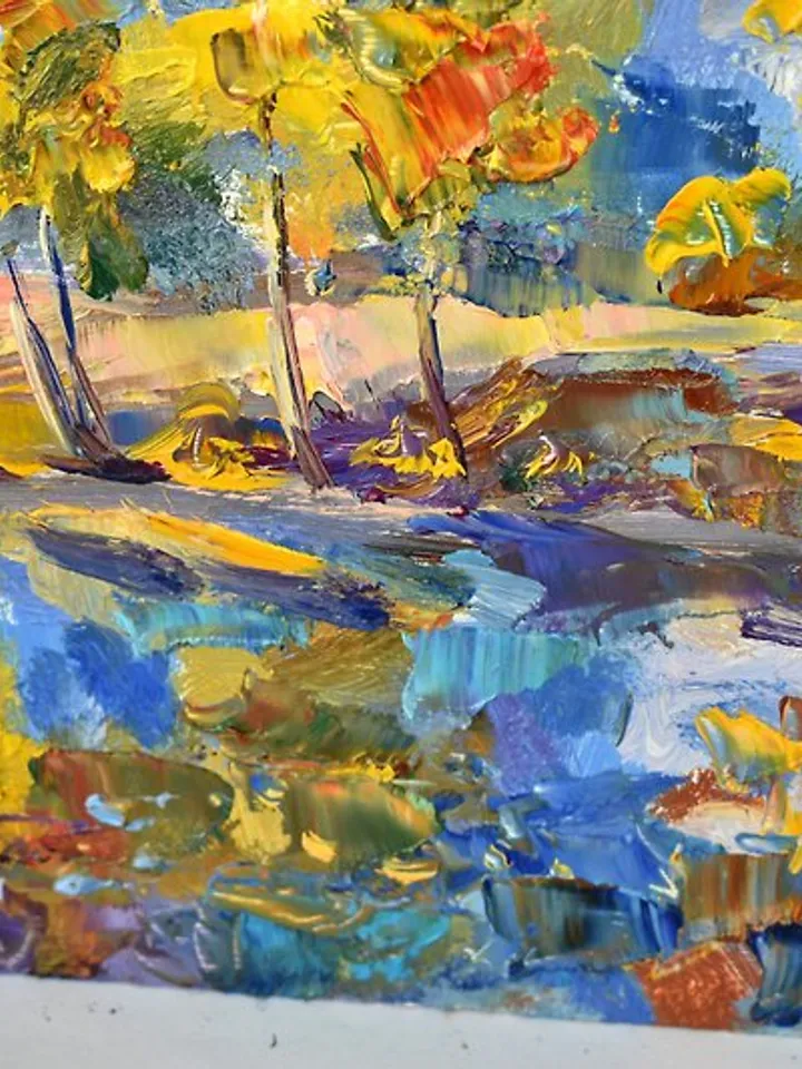 California Painting Mountains Landscape America Yosemite National Park Autumn