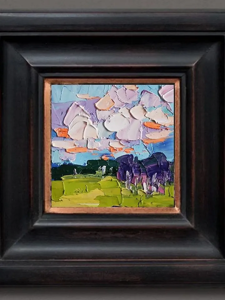 Sky Guan Painting 油畫原作 Original Art 手工油畫 Clouds 油畫 掛畫 Oil Painting by Verafe