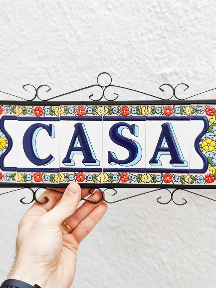Ceramic letters and numbers 11cm (4.3") for the wall - Hand-glazed in Spain - "CANARIAS" models - Ceramic letters number -
