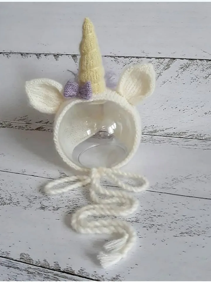 PDF! Unicorn newborn hat knitting pattern / newborn photo props