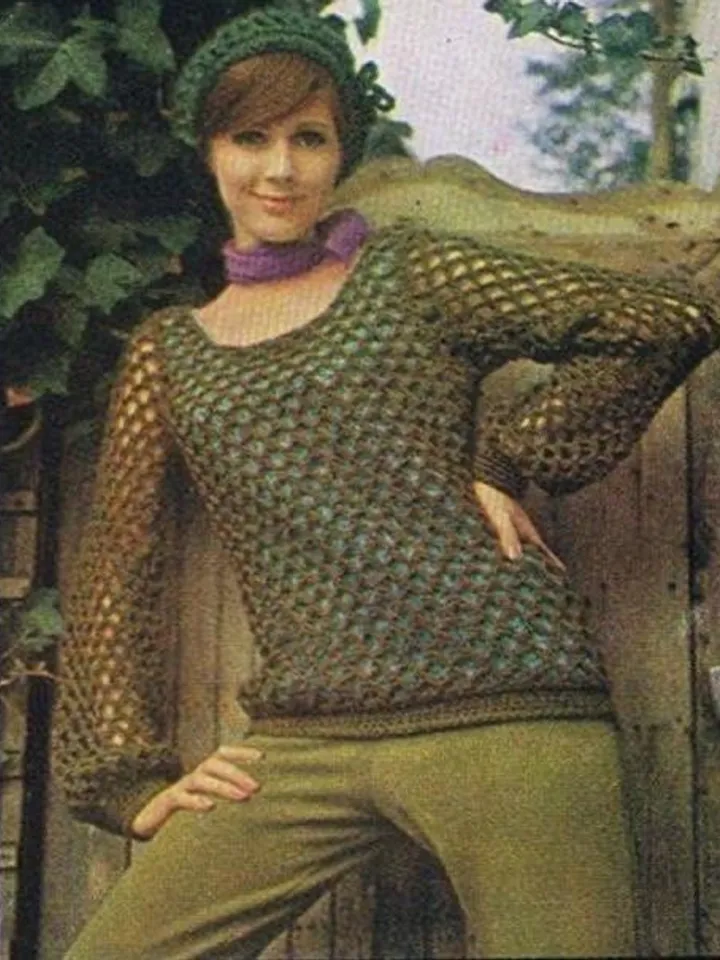 Mesh sweater crochet pattern, summer sweater crochet pdf