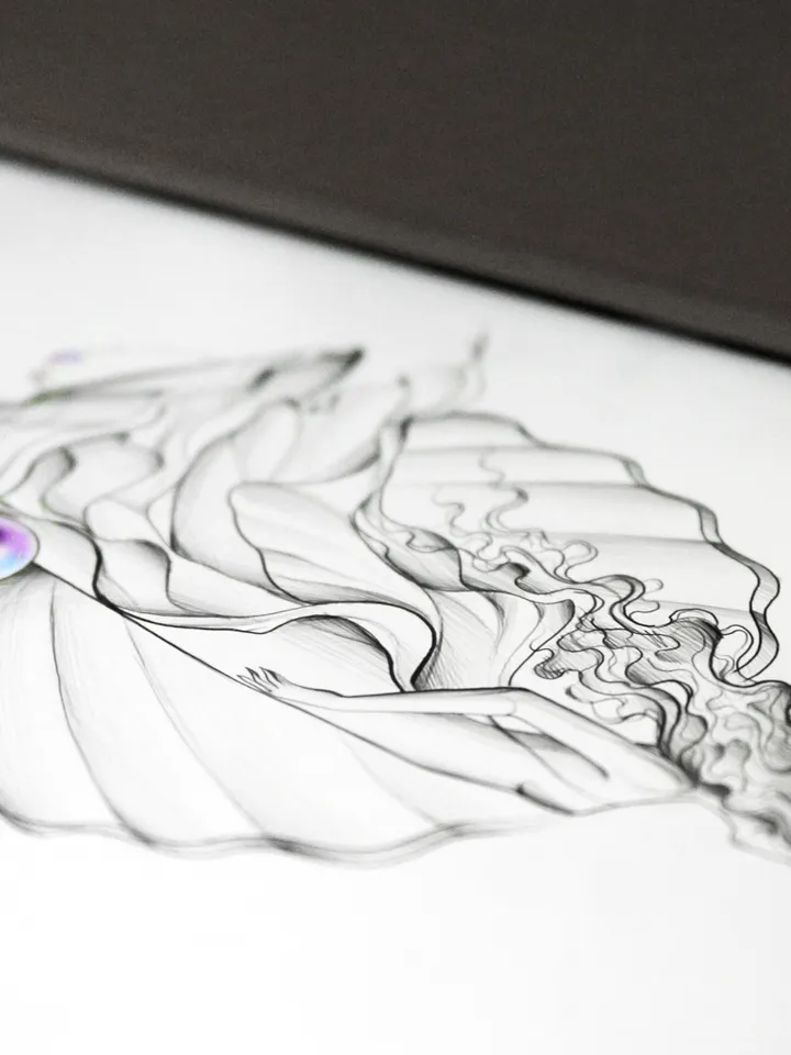 Goddess Aphrodite Tattoo Design Fine Line Aphrodite Tattoo Sketch Venus Goddess Tattoo idea, Instant download PDF, JPG, PNG