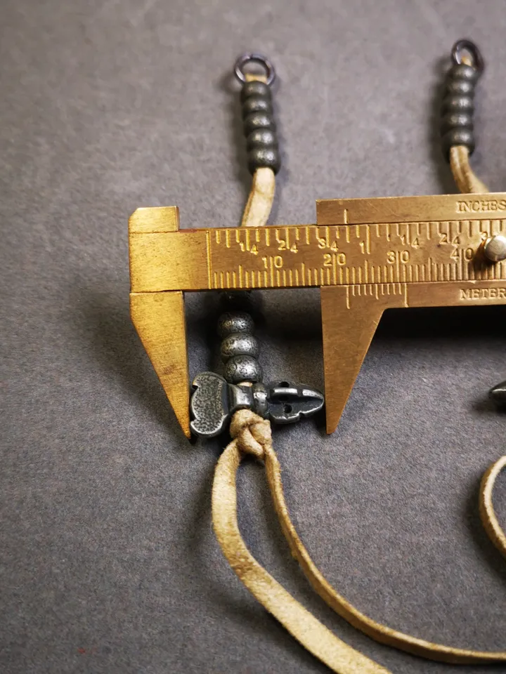 Gandhanra Handmade 9mm Tibetan Buddhist Prayer Bead Counters for 10-20mm Mala,with Kila and Kartika Pendant,Made of Cold Iron