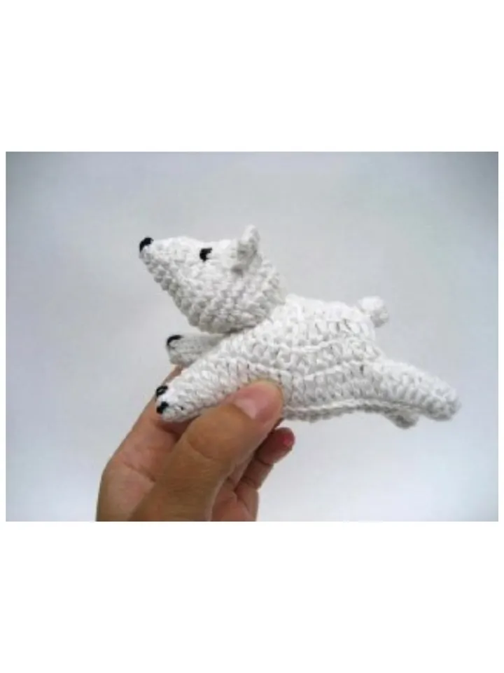 Souvenir toy White Polar bear, amigurumi white polar bear, handmade