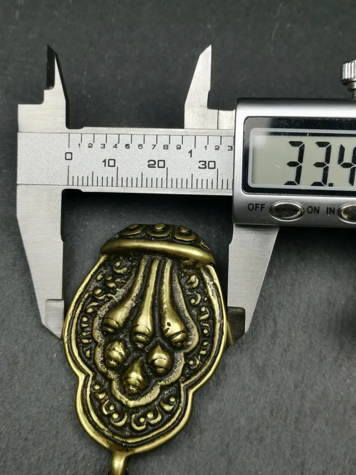 Gandhanra Antique Tibetan Buddhist Amulet,Mani Jewel Badge/Wish Fulfilling Cintamani Pendant,80 Years Old
