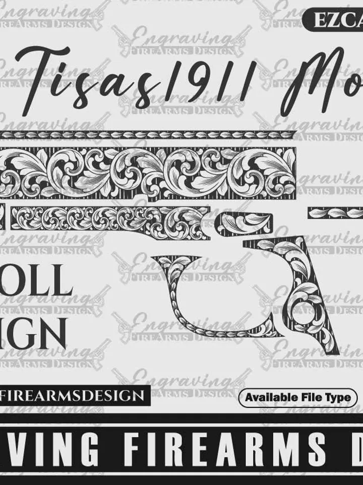 Engraving Firearms Design Tisas1911 Scroll Design