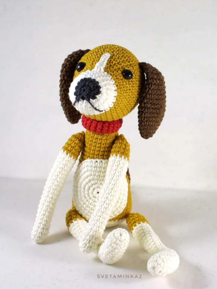 Crochet Beagle Pattern. Amigurumi Dog. Digital Download. PDF.