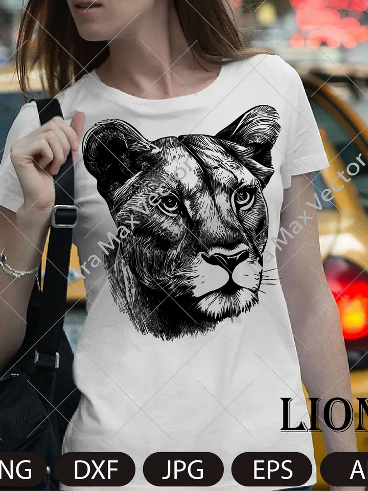Lioness svg, Lioness head SVG, Lion face Svg, Wild cat Svg, Lion silhouette, Lioness portrait Svg, wild Lioness Svg