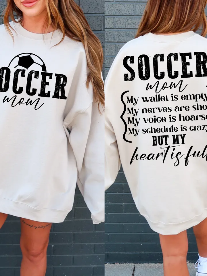 Soccer Mom Wallet is Empty Heart is Full Shirt, Soccer mom svg, Soccer mother svg, PNG Digital Download