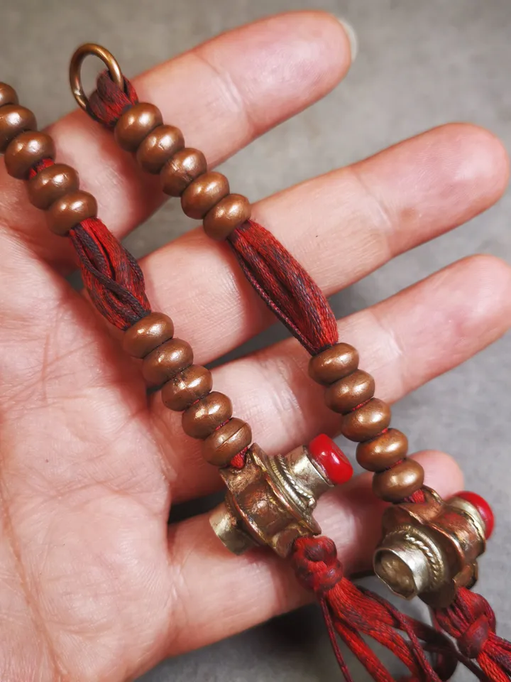 Gandhanra Old Tibetan Buddhist Mala Counters,Prayer Bead Counters ,Big Size,Made of Lima Brass