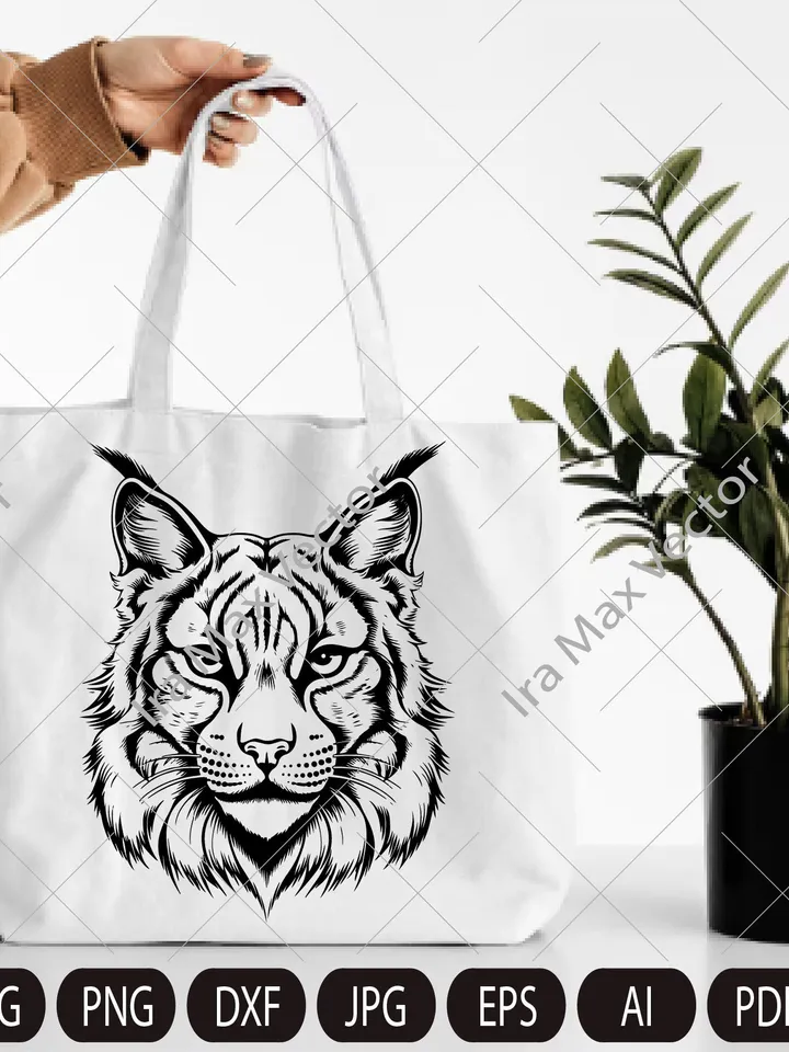 Lynx Svg, Lynx Clipart, Lynx Png, Lynx Head, Lynx Cut Files , Lynx Silhouette, Wild Cat Silhouette,Lynx printable