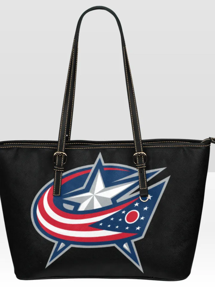 Columbus Blue Jackets Leather Tote Bag