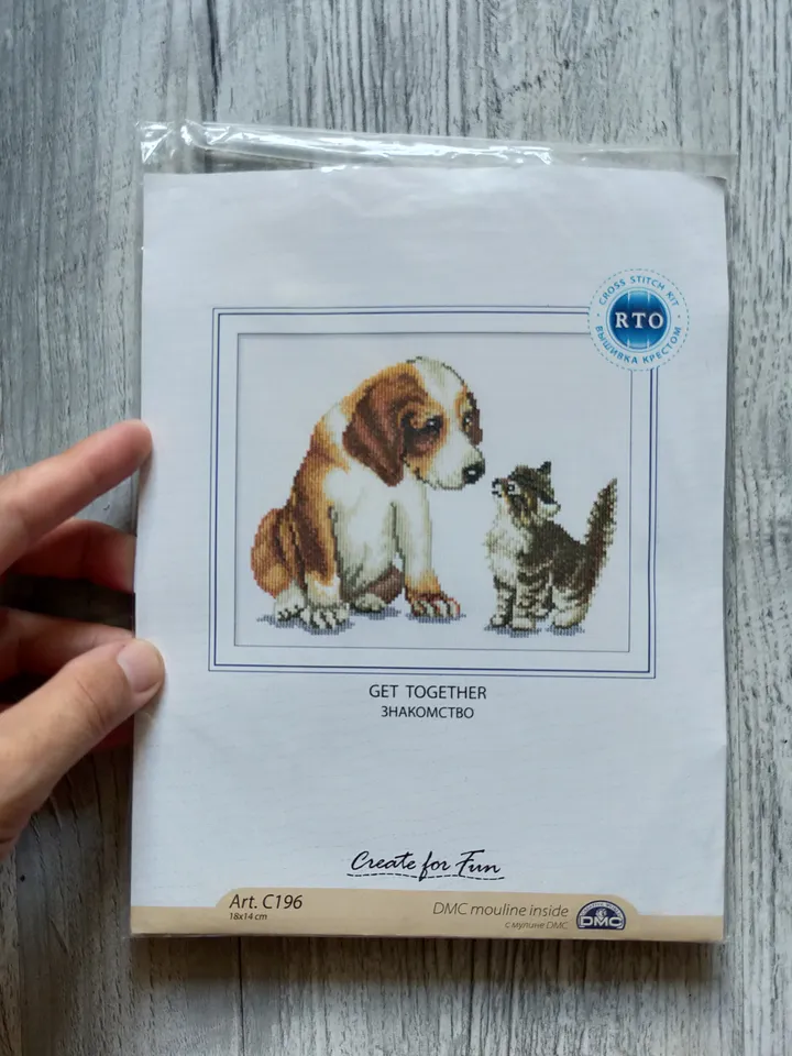 Cross stitch kit pets pattern