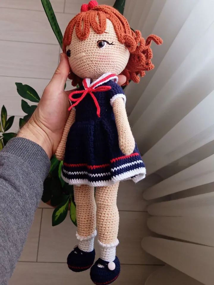 Crochet Doll, Personalized Doll, Personalized Baby Toys, Crochet For Sale, Stuffed Doll, Plush Toys, Princess Doll, Amigurumi Doll Finished