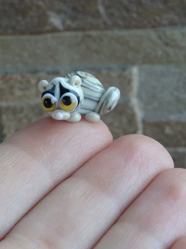GLASS FIGURINES Lori lemur figurine Tiny lemur gifts miniature lemur decor Blown glass art sugar opossum ornaments Miniature lemur